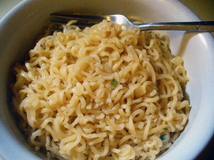Ramen noodles, a campus staple for students with culinary challenges.