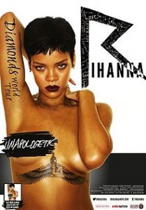 Poster from Rihanna's Diamonds World Tour.