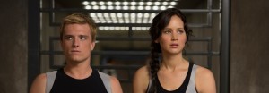 Josh Hutcherson and Jennifer Lawrence in “The Hunger Games: Catching Fire.” 