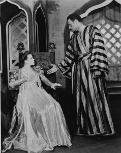 Paul Robeson starred in "Othello" on Broadway in the 1940s with Uta Hagen as Desdemona.