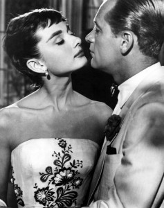 Audrey Hepburn stood out for her bangs. She's shown here with William Holden in a scene from the film "Sabrina" in 1954.