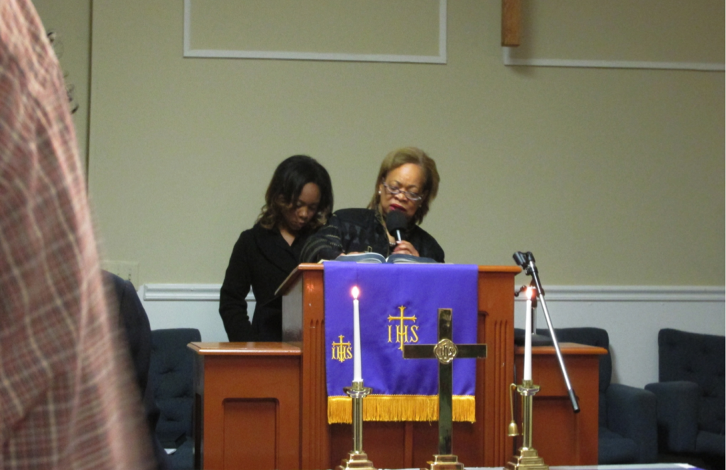 Rev. Dr. E. Gail Anderson Holness introduces her daughter and fellow minister, Ali.