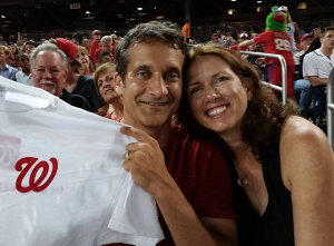 Michael McCarthy and his wife, Maureen, attend a Washington Nationals game. 