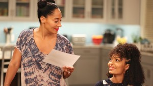"Blackish" star Tracee Ellis Ross as Rainbow Johnson with  Yara Shahidi who portrays her TV daughter, Zoey.