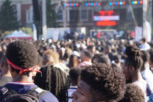 A moment from the annual Yardfest event during Howard University's 150th Homecoming Celebration. 